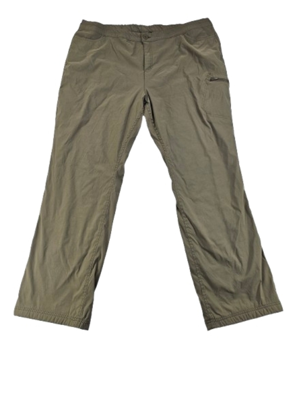 Eddie Bauer Fleece Lined Cargo‎ Pants Women's XXL Olive Army Green Hiking Winter